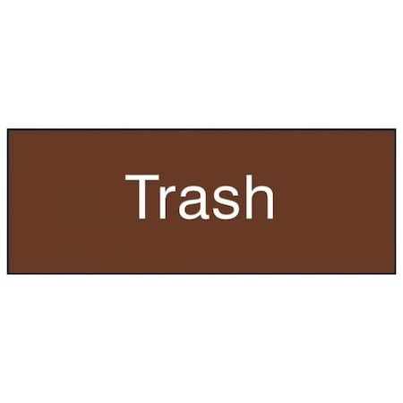 Accuform Trash, Engraved Plastic, 3 in x 8 in PSG872BR